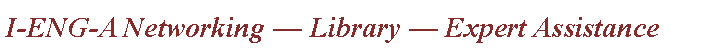 Text Box: I-ENG-A Networking  Library  Expert Assistance